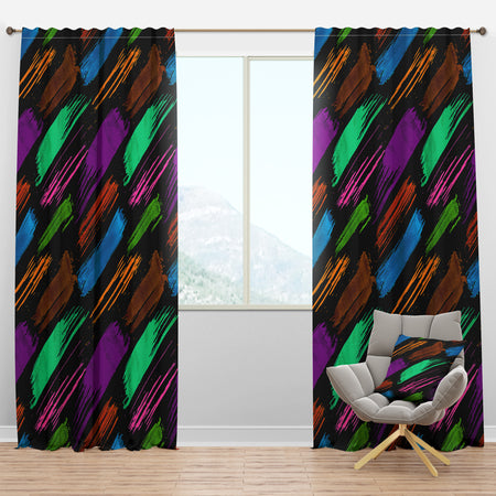 Colour Retro Paint mark - Mid-Century Modern Curtain Panels
