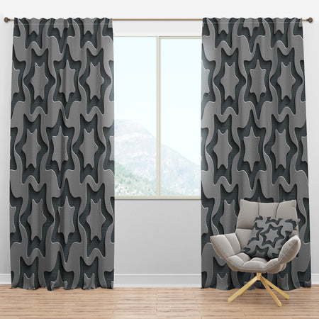 Starshaped abstract Technology - Modern & Contemporary Curtain Panels