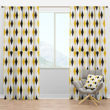 Gold Chic Design II - Mid-Century Modern Curtain Panels