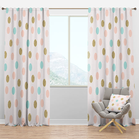 Gold Chic Design III - Mid-Century Modern Curtain Panels