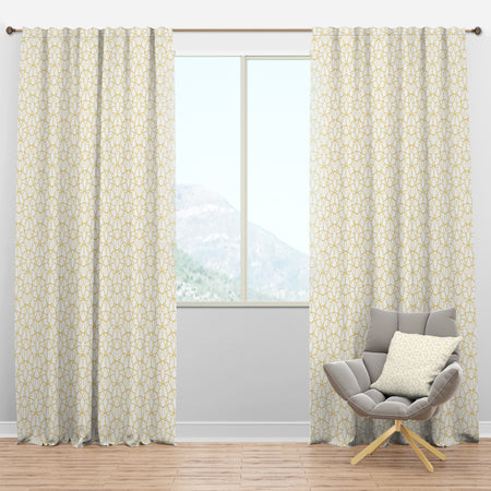 Abstract Geometrical - Mid-Century Modern Curtain Panels