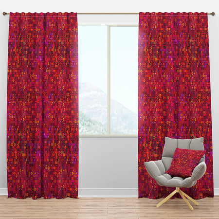 Circular Retro Design III - Mid-Century Modern Curtain Panels