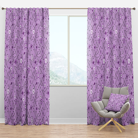 1950 Retro Pattern III - Mid-Century Modern Curtain Panels
