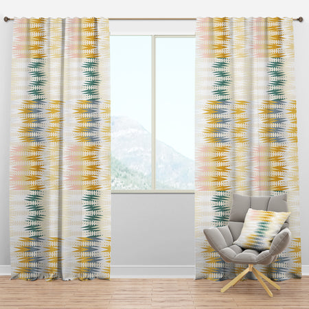 Retro Abstract Design VIII - Mid-Century Modern Curtain Panels