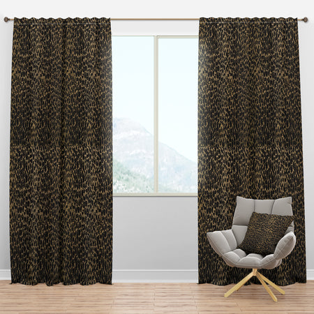 Leopard Fur Safari V - Mid-Century Modern Curtain Panels