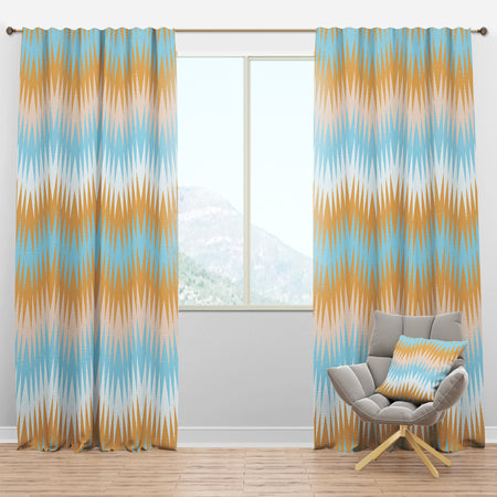 Retro Abstract Design VI - Mid-Century Modern Curtain Panels