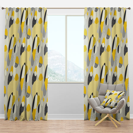 Abstract Design Retro Pattern V - Mid-Century Modern Curtain Panels
