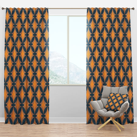 Abstract Retro Design III - Mid-Century Modern Curtain Panels