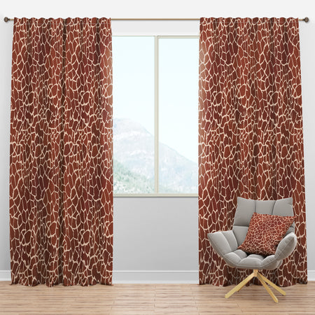Leopard Fur Safari I - Mid-Century Modern Curtain Panels