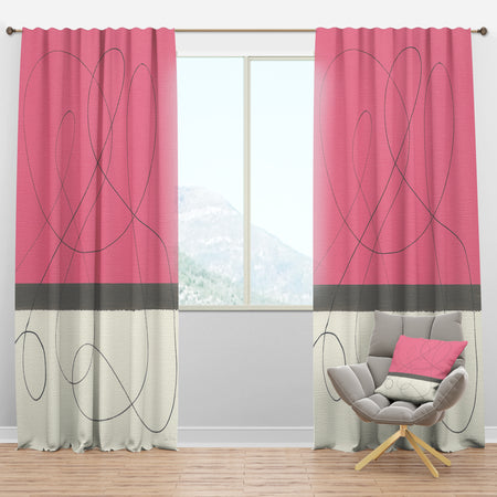 Geometric Neapolitan II - Shabby Chic Curtain Panels