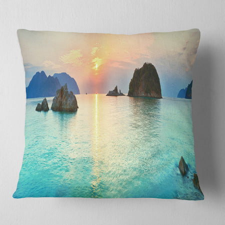 Sunrise Panorama - Photography Throw Pillow