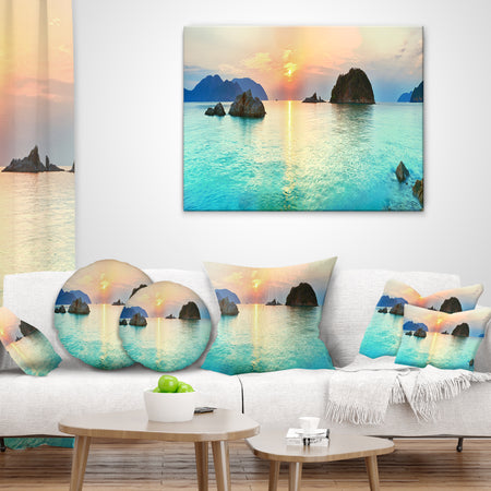 Sunrise Panorama - Photography Throw Pillow