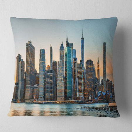 New York City Skyline - Photography Throw Pillow