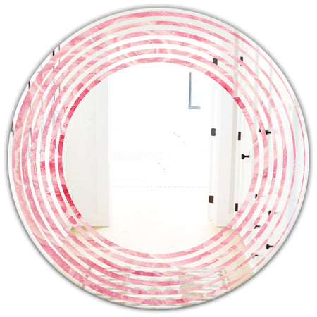 Quartz texture - Modern Round or Oval Wall Mirror - Wave