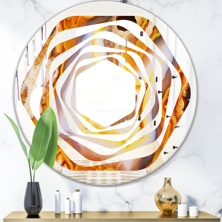 Fire With Rrystals - Modern Round or Oval Wall Mirror - Whirl