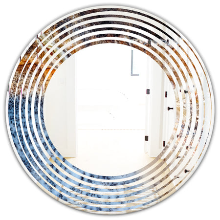 Close Up - Modern Round or Oval Wall Mirror - Wave