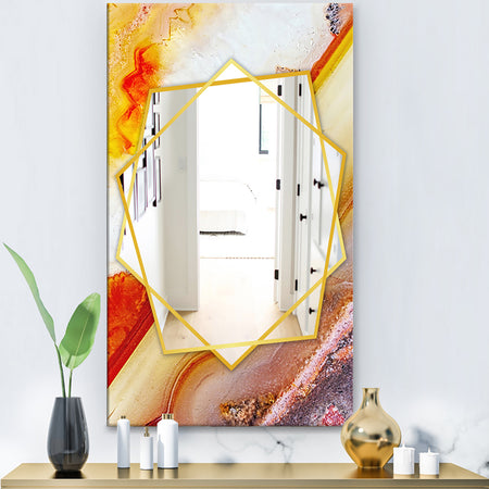 Colors Of The Sun Agate - Modern Mirror - Frameless Contemporary Wall Mirror