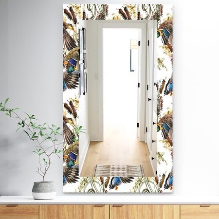 Illustration Of Colored Duck - Traditional Mirror - Frameless Vanity Mirror