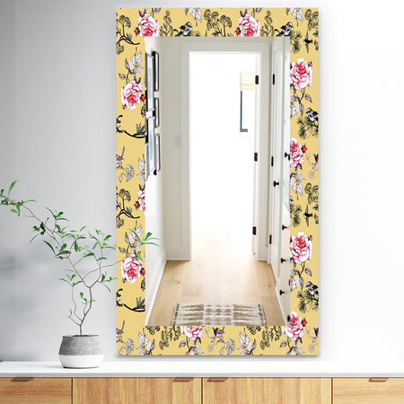 Pink Blossom 4 - Traditional Mirror - Wall Mirror