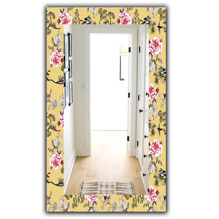 Pink Blossom 4 - Traditional Mirror - Wall Mirror
