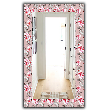 Pink Blossom 5 - Traditional Mirror - Vanity Mirror