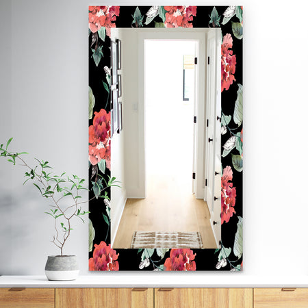 Obsidian Bloom 1 - Traditional Mirror - Vanity Mirror