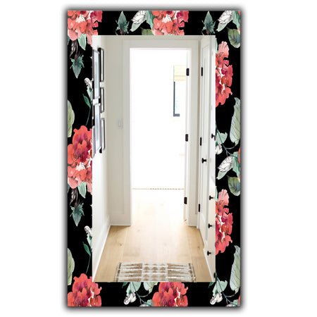 Obsidian Bloom 1 - Traditional Mirror - Vanity Mirror