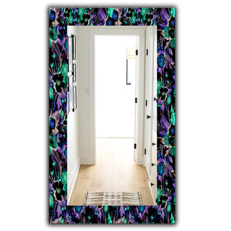 Green Flowers 13 - Traditional Mirror - Wall Mirror
