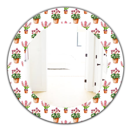 Home Flower - Traditional Mirror - Oval or Round Wall Mirror
