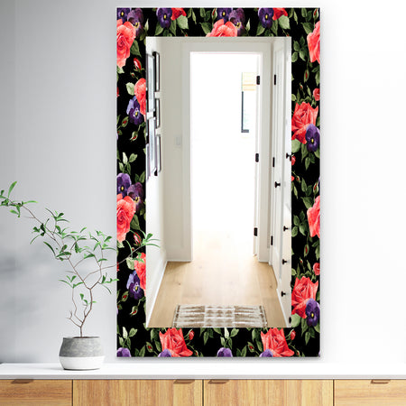 Obsidian Bloom 5 - Traditional Mirror - Vanity Mirror