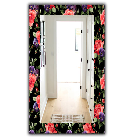 Obsidian Bloom 5 - Traditional Mirror - Vanity Mirror
