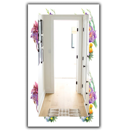 Pink Blossom 7 - Traditional Mirror - Frameless Vanity Mirror
