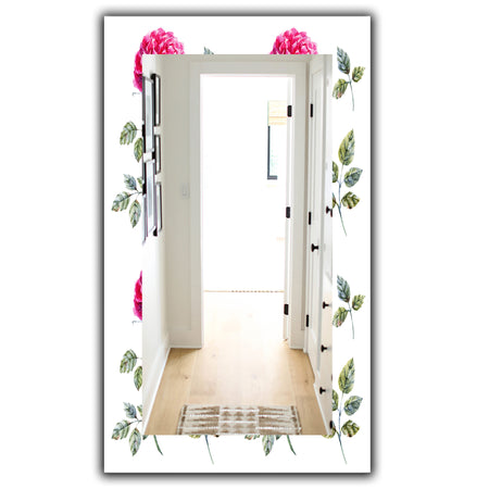 Pink Blossom 8 - Traditional Mirror - Frameless Wall Mirror