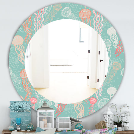 Costal Creatures 3 - Traditional Mirror - Oval or Round Wall Mirror