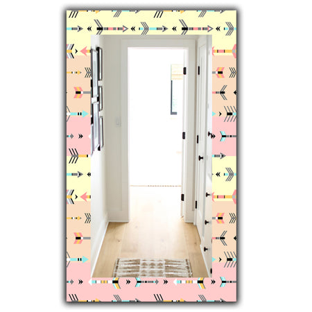 Pink Spheres 1 - Bohemian and Eclectic Mirror - Frameless Modern Wall Mirror