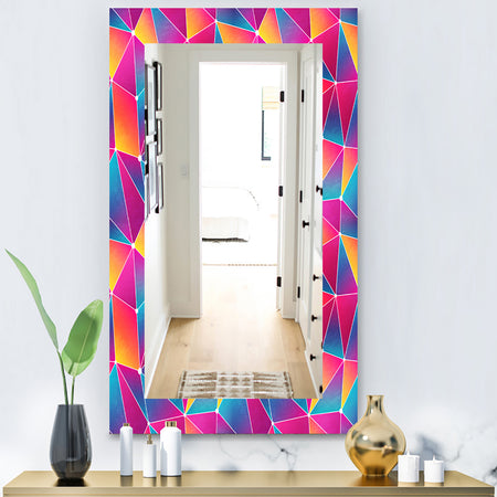 Bright Triangle With Grunge Effect - Modern Mirror - Frameless Vanity Mirror