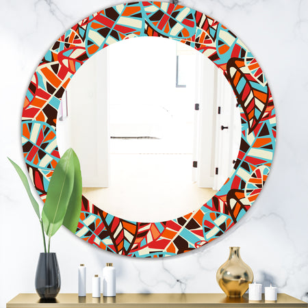 Feathers 4 - Modern Mirror - Frameless Oval or Round Wall Mirror