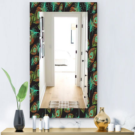 Feathers 5 - Bohemian and Eclectic Mirror - Modern Wall Mirror