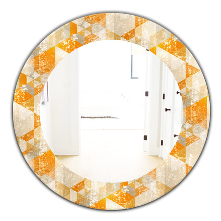 Gold Retro Style - Glam Mirror - Oval or Round Wall Mirror