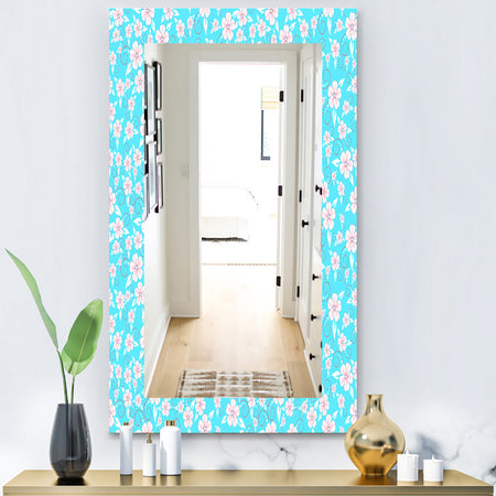 Flower Pattern - Modern Mirror - Vanity Mirror