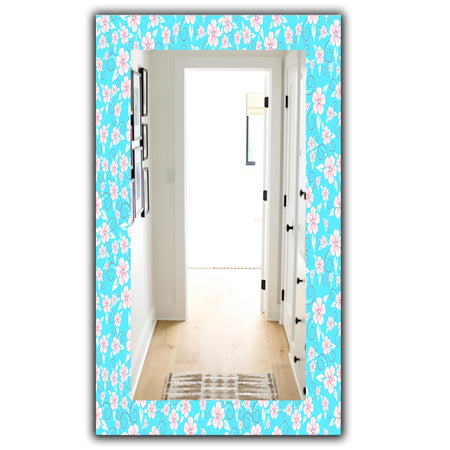 Flower Pattern - Modern Mirror - Vanity Mirror