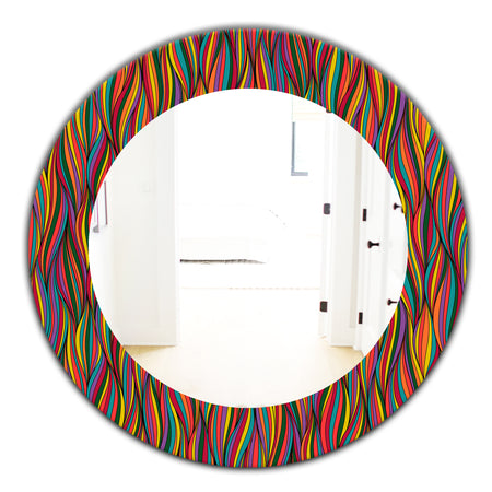 Gorgeous Wave - Bohemian and Eclectic Mirror - Oval or Round Wall Mirror