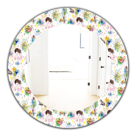 Beauty and Fashion Pattern - Modern Mirror - Oval or Round Wall Mirror
