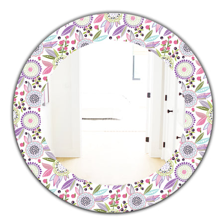 Porch & Den Daren Pink Blossom Frameless Mirror