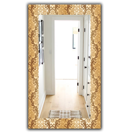 Damask Pattern - Mid-Century Mirror - Vanity Mirror