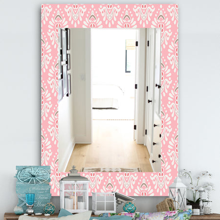 Pink Spheres 2 - Farmhouse Mirror - Frameless Decorative Mirror