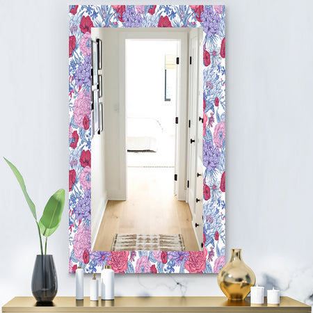 Pink Blossom 20 - Bohemian and Eclectic Mirror - Vanity Mirror