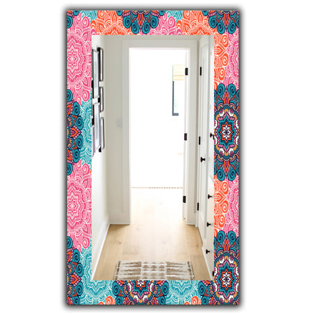 Pink Blossom 21 - Bohemian and Eclectic Mirror - Modern Wall Mirror