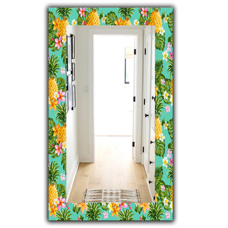 Tropical Mood Pineapple 5 - Bohemian and Eclectic Mirror - Vanity Mirror