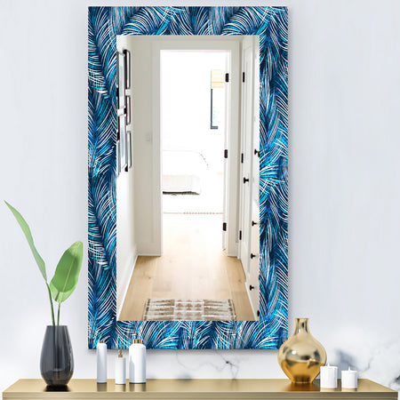 Tropical Palm Leaves - Bohemian and Eclectic Mirror - Vanity Mirror